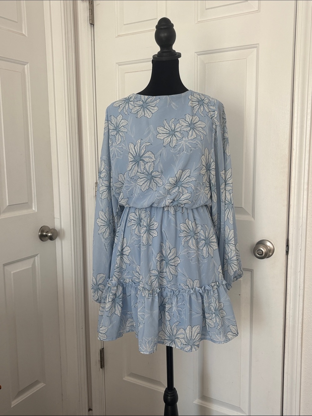 Flying Tomato Sky Boho Blue Floral Dress
